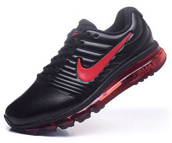 Mens Nike Air Max 2017 Leather Black Red 2 Sweden